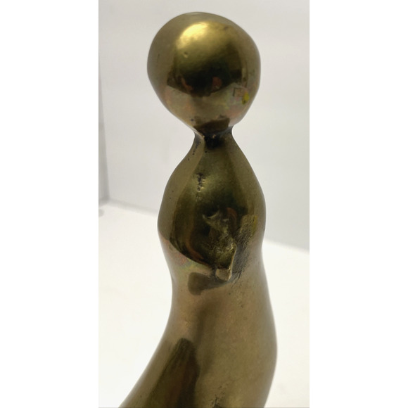 Vintage Brass Circus Seal on Ball 7.75 inches tall Figurine Statue - Picture 5 of 7